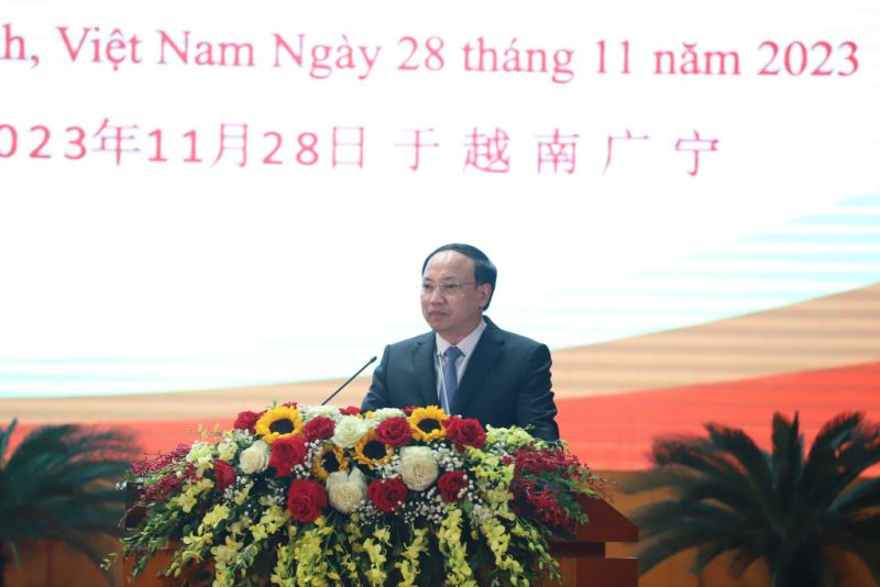 Đồng chí Nguyễn Xuân Ký, Ủy viên Trung ương Đảng, Bí thư Tỉnh ủy, Chủ tịch HĐND tỉnh Quảng Ninh, phát biểu chào mừng.