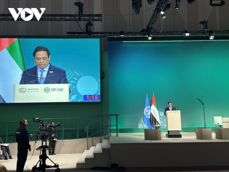 Thủ tướng Phạm Minh Chính phát biểu tại Hội nghị Thượng đỉnh hành động khí hậu thế giới.