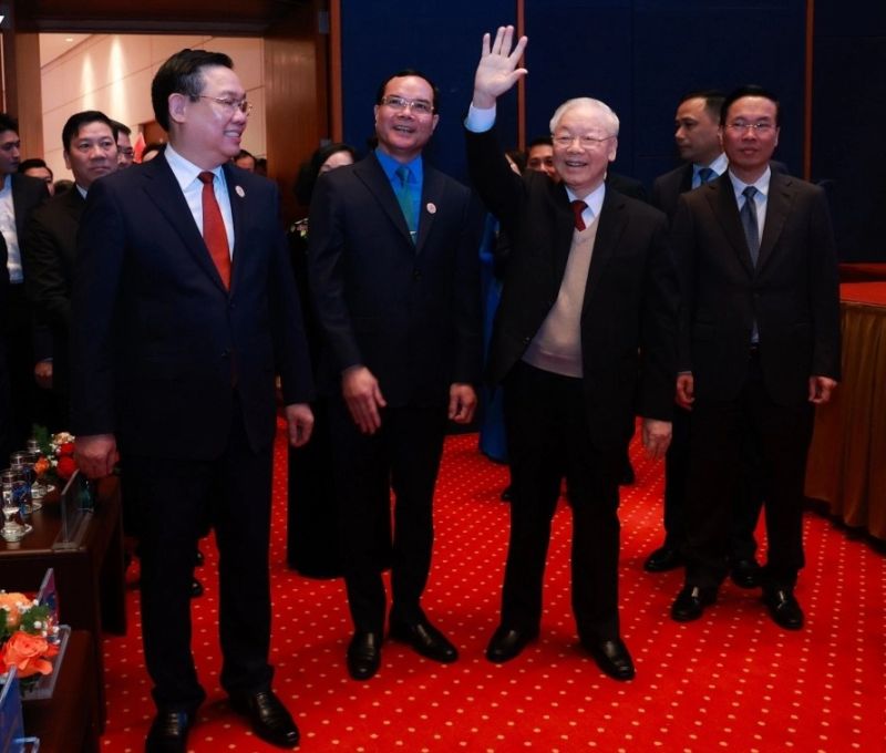 Tổng Bí thư Nguyễn Phú Trọng tham dự và phát biểu chỉ đạo tại Đại hội. Ảnh VOV.vn