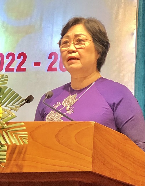 Bà Nguyễn Thị Thanh Bình phát biểu tại Lễ tổng kết và trao giải Hội thi.