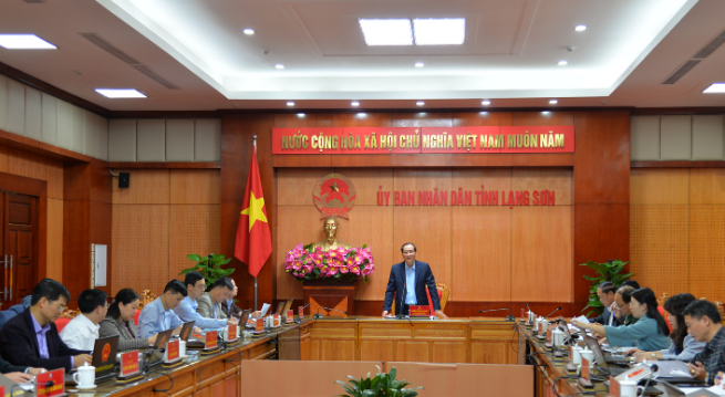 Phó Chủ tịch Thường trực UBND tỉnh Lạng Sơn Dương Xuân Huyên chủ trì cuộc họp Ban Chỉ đạo xây dựng Công viên địa chất toàn cầu tỉnh Lạng Sơn Phó Chủ tịch Thường trực UBND tỉnh Lạng Sơn Dương Xuân Huyên chủ trì cuộc họp Ban Chỉ đạo xây dựng Công viên địa chất toàn cầu tỉnh Lạng Sơn