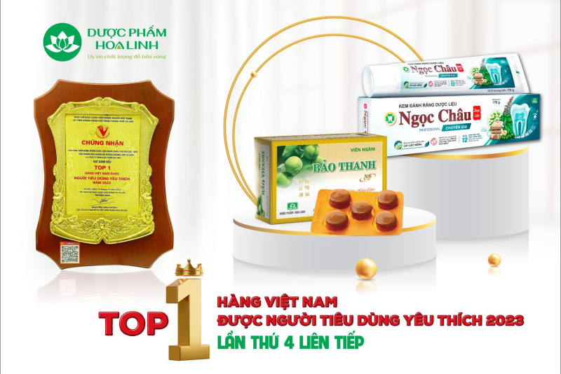Viên ngậm Bảo Thanh NS không đường” và “Kem đánh răng dược liệu Ngọc Châu chuyên gia” - sản phẩm vừa được vinh danh Top 1 “Hàng Việt Nam được người tiêu dùng yêu thích” năm 2023