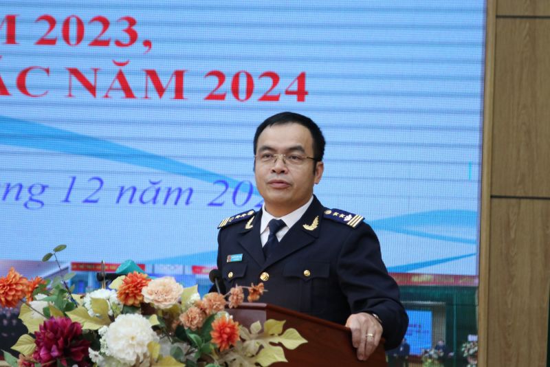Cục trưởng Cục Hải quan Lạng Sơn phát biểu tại hội nghị