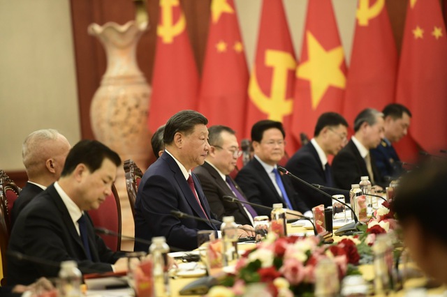 Đoàn đại biểu cấp cao Trung Quốc dự Hội đàm - Ảnh: VGP