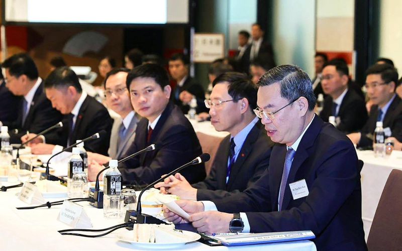 Chủ tịch HĐQT VietinBank Trần Minh Bình phát biểu tại Tọa đàm    Ảnh: Nhật Bắc