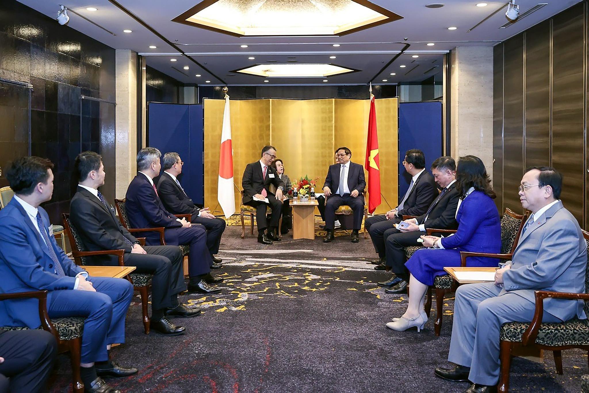 Buổi tiếp Chủ tịch Tập đoàn MUFG của Thủ tướng Phạm Minh Chính   Ảnh: Nhật Bắc