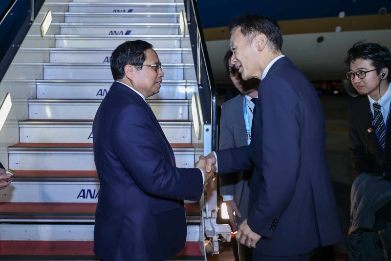 Thủ tướng Phạm Minh Chính và đoàn đại biểu cấp cao Việt Nam rời Tokyo, kết thúc chuyến công tác dự Hội nghị Cấp cao kỷ niệm 50 năm quan hệ ASEAN-Nhật Bản và hoạt động song phương tại Nhật Bản từ ngày 15-18/12/2023 - Ảnh: VGP/Nhật Bắc