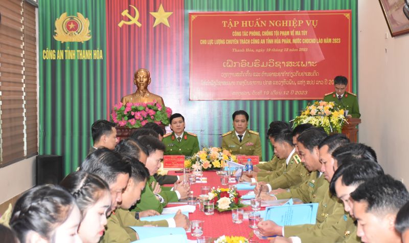 Lãnh đạo Phòng Cảnh sát điều tra tội phạm về ma tuý Công an tỉnh Thanh Hoá khai mạc lớp tập huấn