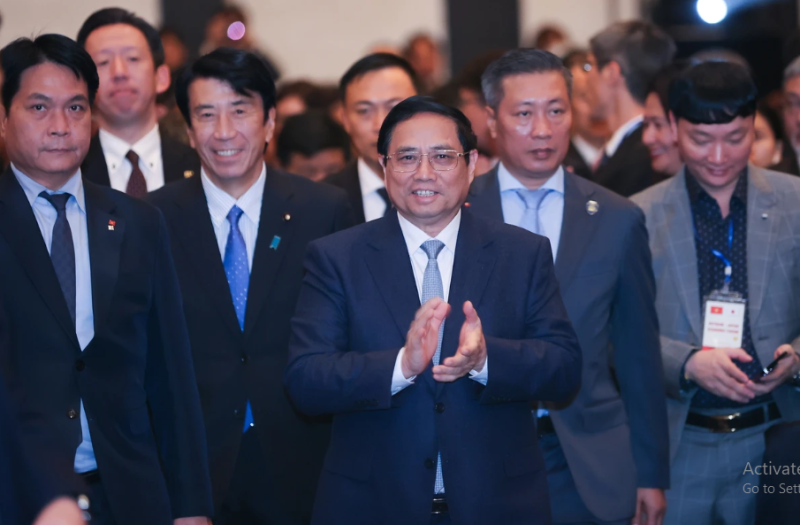 Thủ tướng Phạm Minh Chính tham dự Diễn đàn Kinh tế Việt Nam-Nhật Bản. Ảnh: VGP