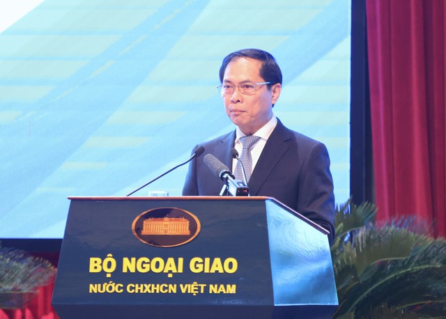 Bộ trưởng Bộ Ngoại giao Bùi Thanh Sơn phát biểu khai mạc - Ảnh: VGP/Nhật Bắc