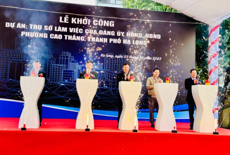 Lễ khởi công xây dựng công trình trụ sở làm việc của Đảng ủy, HĐND, UBND phường Cao Thắng.
