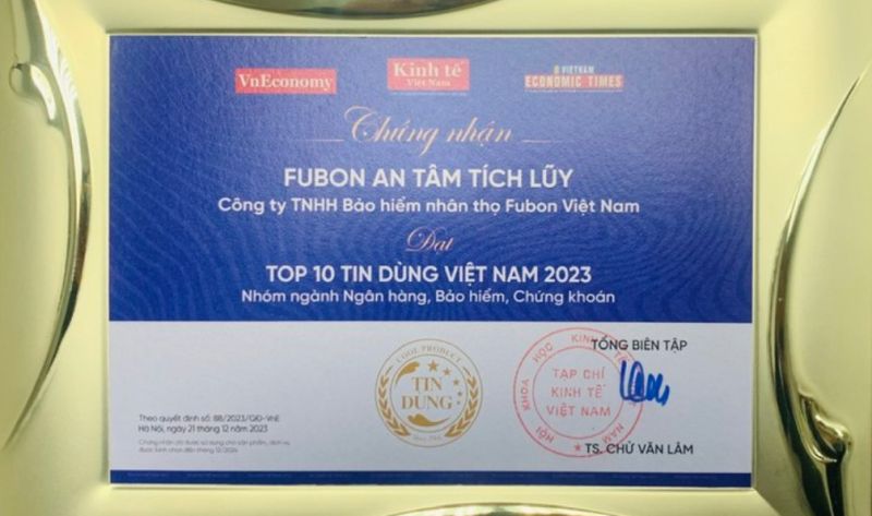 Fubon Life Việt Nam nhận giải thưởng “Tin & Dùng 2023”