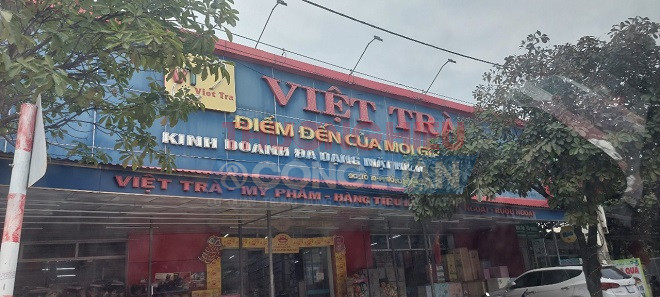 Siêu thị Việt Trà nằm trên đường Quang Trung, Tp Thái Nguyên