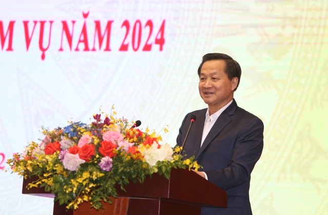 Phó Thủ tướng Lê Minh Khái: Quyết liệt triển khai thực hiện nhiệm vụ ngay từ những ngày đầu năm 2024. Ảnh VGP