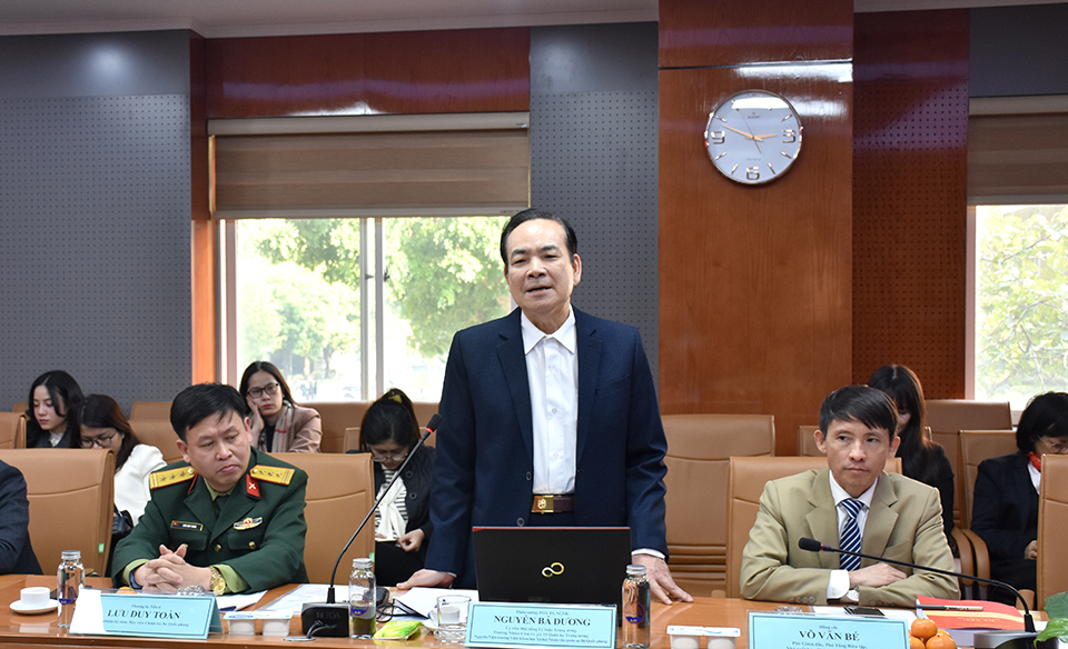 Thiếu tướng, PGS, TS. Nguyễn Bá Dương, Ủy viên Hội đồng Lý luận Trung ương,