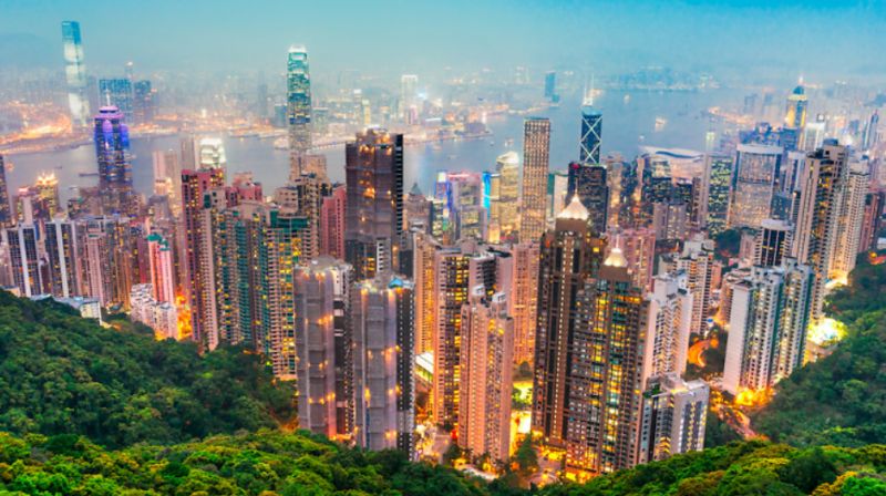 Quang cảnh thành phố Hong Kong.