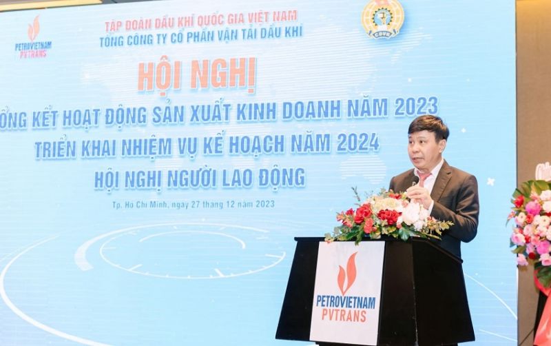 Ông Phạm Việt Anh - Chủ tịch HĐQT PVTrans phát biểu.