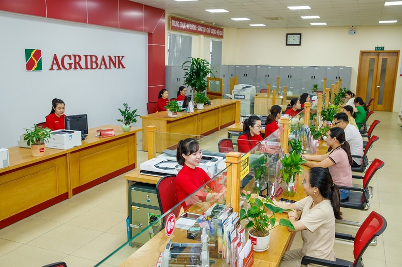 Khách hàng giao dịch tại Agribank