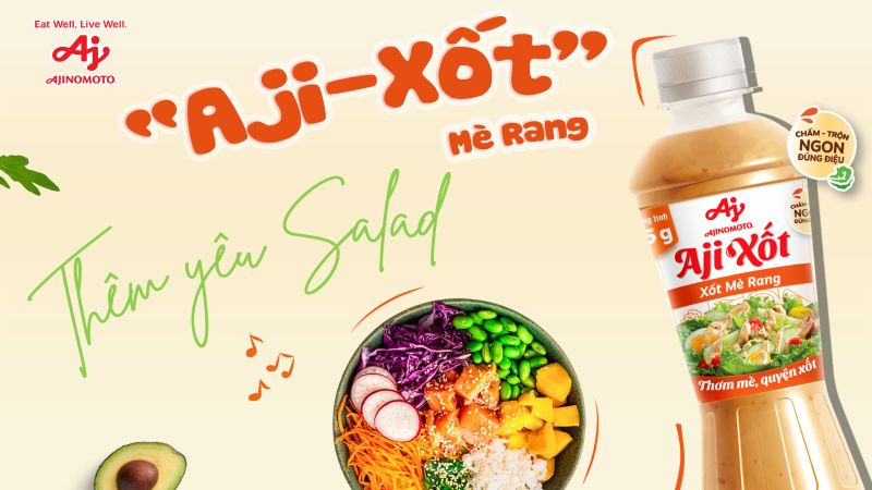 Xốt mè rang “Aji-xốt" (Ajinomoto) - lựa chọn mới cho tín đồ mê rau