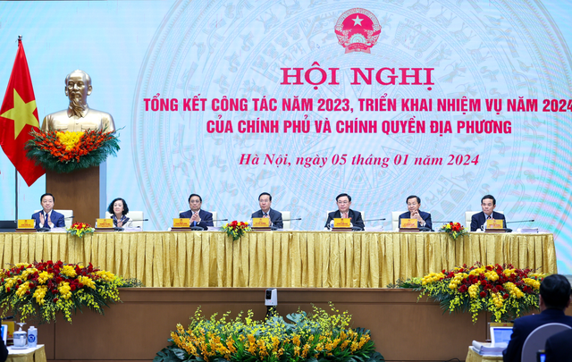 Hội nghị Chính phủ và chính quyền địa phương tổng kết công tác năm 2023, triển khai nhiệm vụ năm 2024