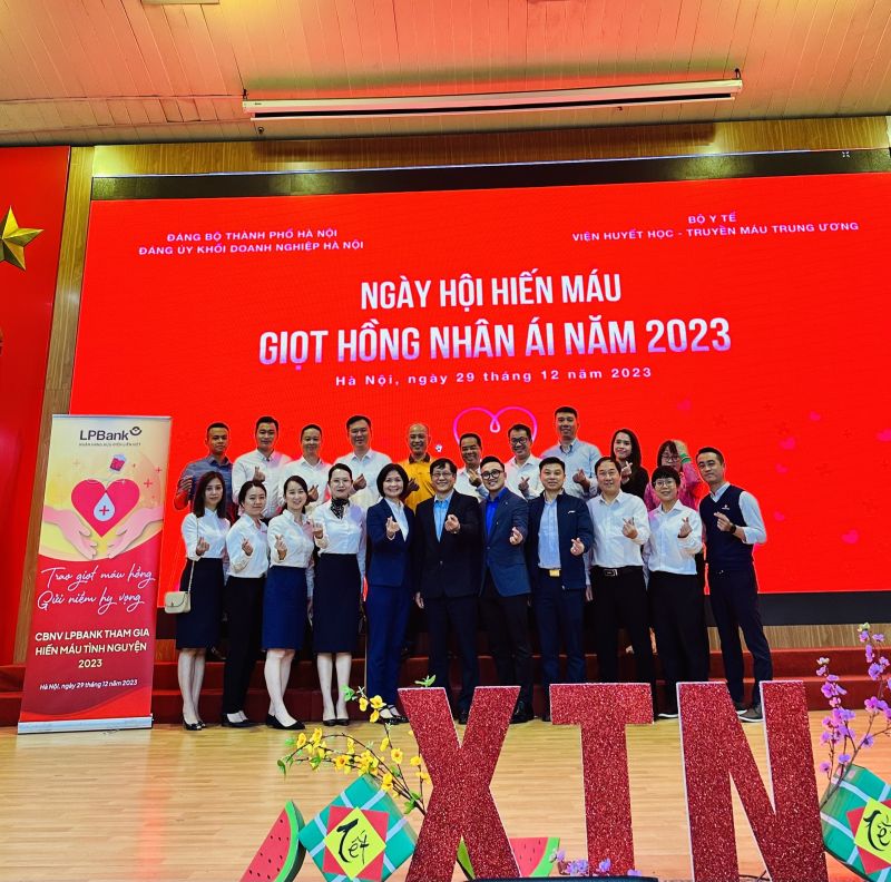 Cán bộ, đảng viên LPBank hưởng ứng chương trình hiến máu tình nguyện “Giọt hồng nhân ái 2023”