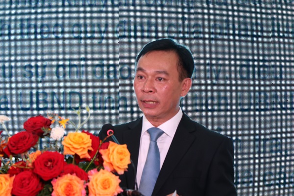 Ông Trương Văn Tiến, Giám đốc Trung tâm xúc tiến Đầu tư- Thương mại- Du lịch tỉnh Ninh Thuận phát biểu