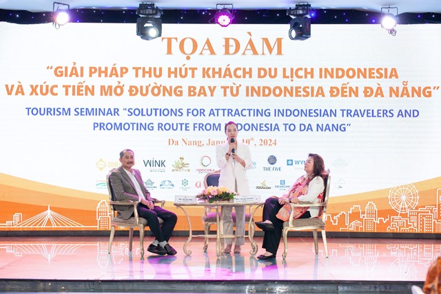 Tọa đàm “Giải pháp thu hút thị trường khách du lịch Indonesia và xúc tiến mở đường bay từ Indonesia đến Đà Nẵng”.