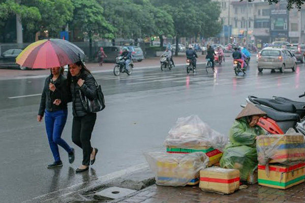 Trong ngày, toàn miền có mưa nhiều nơi