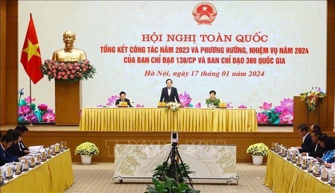 Phó Thủ tướng Chính phủ Trần Lưu Quang phát biểu tại hội nghị. Nguồn: TTXVN