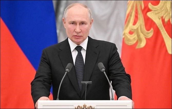 Tổng thống Vladimir Putin tái ứng cử tổng thống Liên bang Nga trong cuộc bầu cử vào tháng 3/2024. (Nguồn: TASS)