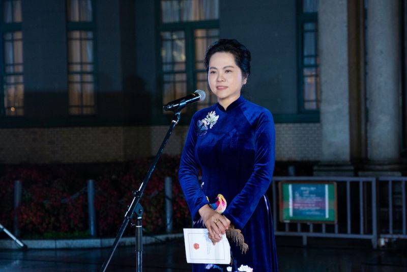 à Vũ Chi Mai – Tổng lãnh sự Việt Nam tại Fukuoka, Nhật Bản phát biểu khai mạc sự kiện