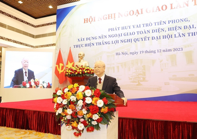 Tổng Bí thư Nguyễn Phú Trọng phát biểu chỉ đạo tại Hội nghị Ngoại giao lần thứ 32.