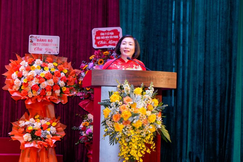 Đồng chí Đào Khánh Hà – Trưởng Ban Tuyên giáo Thành ủy phát biểu tại buổi Lễ.