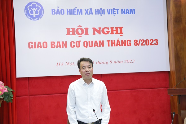 Tổng Giám đốc BHXH Việt Nam Nguyễn Thế Mạnh phát biểu chỉ đạo tại hội nghị.