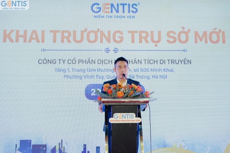 Ông Đỗ Mạnh Hà - Tổng Giám đốc GENTIS phát biểu khai mạc buổi lễ khai trương