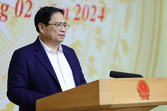 Thủ tướng Phạm Minh Chính phát biểu tại Phiên họp thứ 7 của Ban Chỉ đạo cải cách hành chính của Chính phủ - Ảnh: VGP/Nhật Bắc