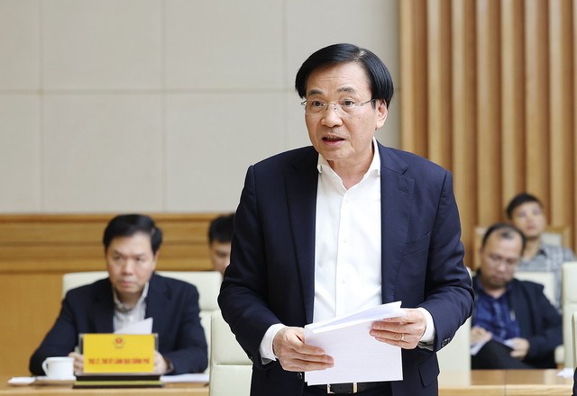 Bộ trưởng, Chủ nhiệm Văn phòng Chính phủ Trần Văn Sơn phát biểu tại phiên họp - Ảnh: VGP/Nhật Bắc