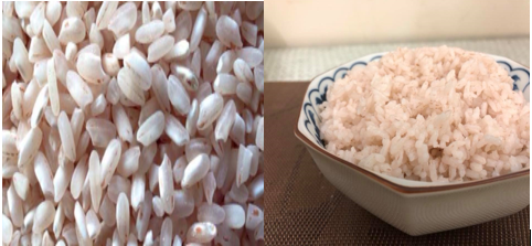 Gạo và cơm nấu từ gạo Thạnh Phú