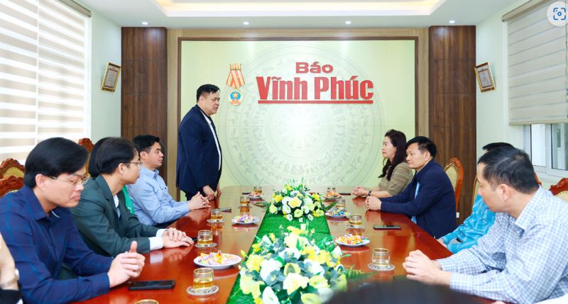 Bí thư Thành ủy Vĩnh Yên Nguyễn Ngọc Bình thăm, chúc Tết Báo Vĩnh Phúc