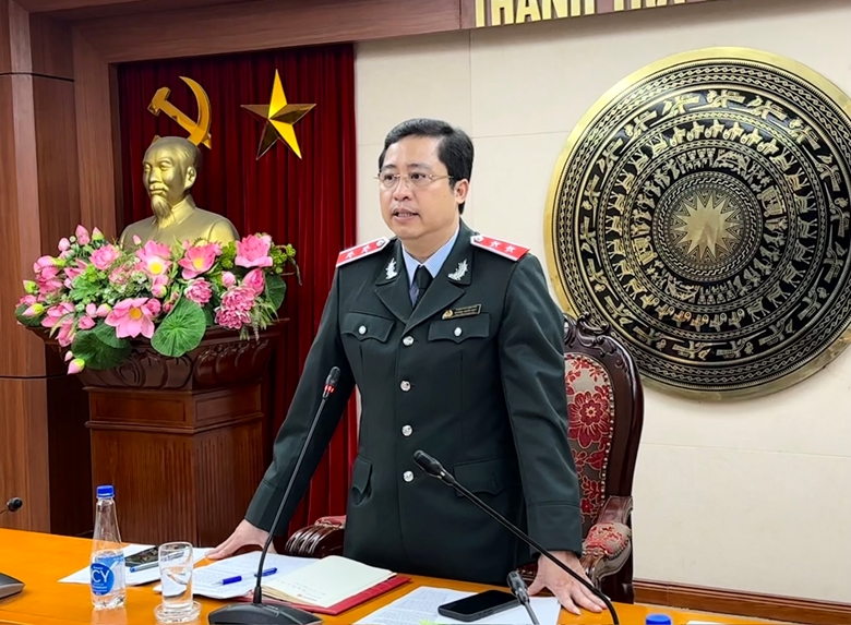 Phó Tổng Thanh tra Chính phủ Dương Quốc Huy phát biểu chỉ đạo tại buổi công bố Kết luận thanh tra. (Ảnh: D. Nguyễn)