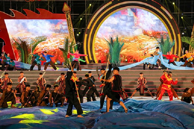 Hoạt cảnh trận Rạch Gầm&nbsp;-Xo&agrave;i M&uacute;t. Ảnh: H.V