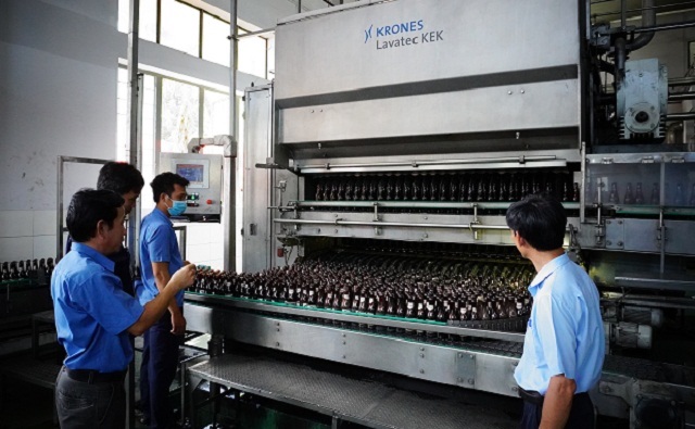Một góc cơ sở sản xuất của Chi nhánh Công ty CP bia Sài Gòn – Miền Trung tại Quy Nhơn. Ảnh: Viết Hiền.