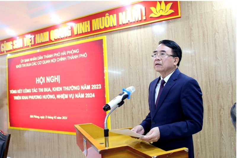 Ông Lê Khắc Nam - Phó Chủ tịch UBND TP. Hải Phòng phát biểu chỉ đạo tại hội nghị