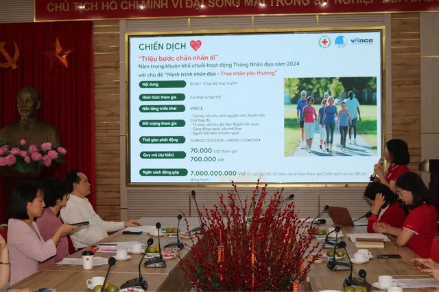 Hội Chữ thập đỏ Việt Nam phối hợp Hội Liên hiệp Thanh niên Việt Nam và Công ty Cổ phần dịch vụ trực tuyến FPT tổ chức Chiến dịch gây quỹ mang tên “Triệu bước chân nhân ái”