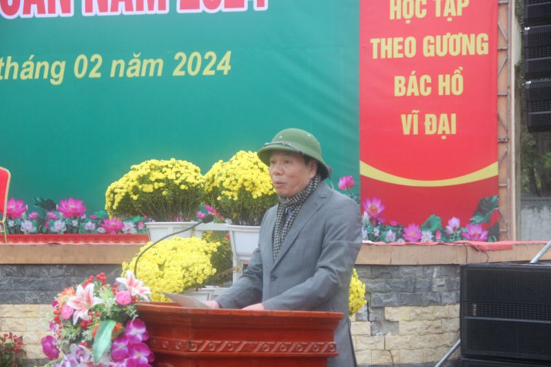 Chủ tịch UBND thành phố Lạng Sơn Nguyễn Văn Hạnh phát biểu tại buổi lễ