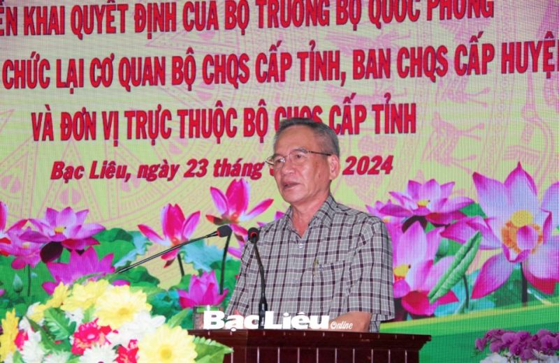 Bí thư Tỉnh ủy Bạc Liêu Lữ Văn Hùng phát biểu chỉ đạo tại hội nghị.