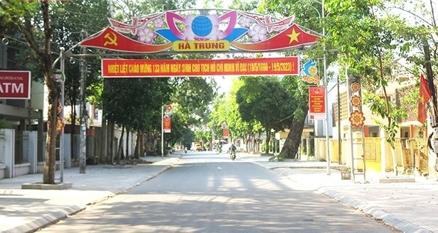 Một góc thị trấn Hà Trung, tỉnh Thanh Hóa