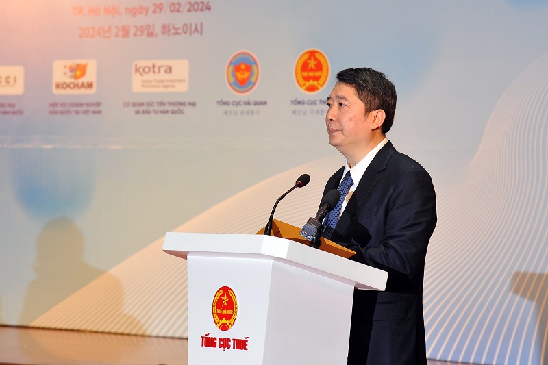 Thứ trưởng Bộ Tài chính Cao Anh Tuấn phát biểu tại Hội nghị