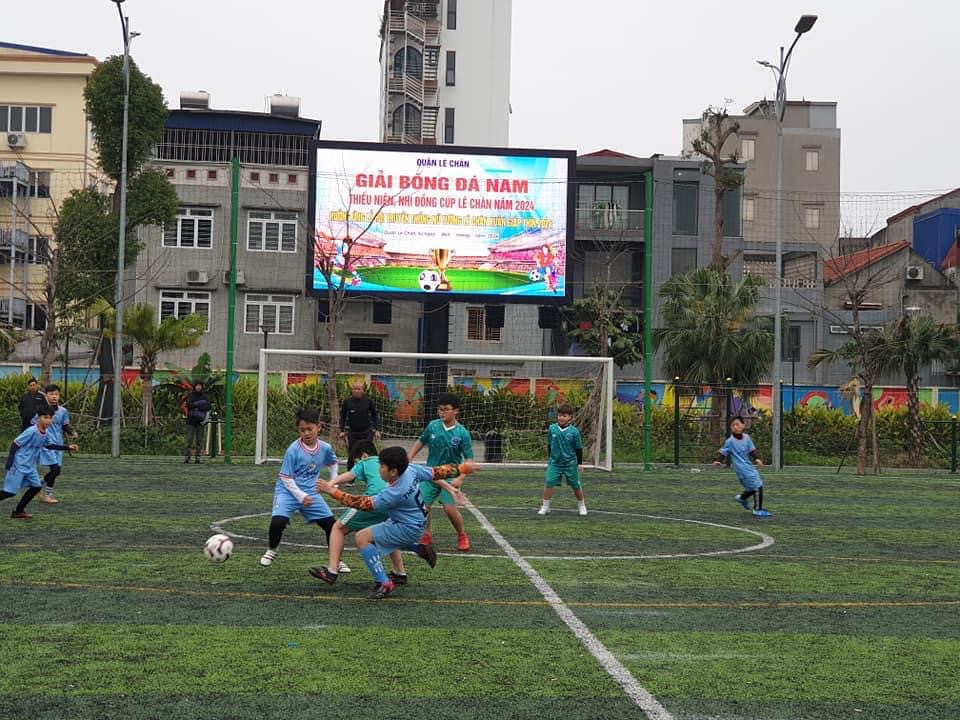 240 vận động viên tham gia giải bóng đá nam thiếu niên, nhi đồng Cúp Lê Chân