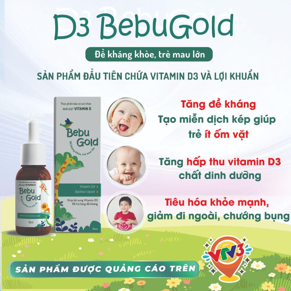 D3 Bebugold - Đề kháng khỏe, trẻ mau lớn